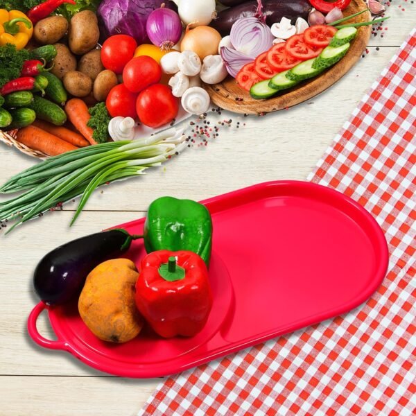 Plastic Kitchen Chopping Board with Tray – Convenient for Food Prep and Storage