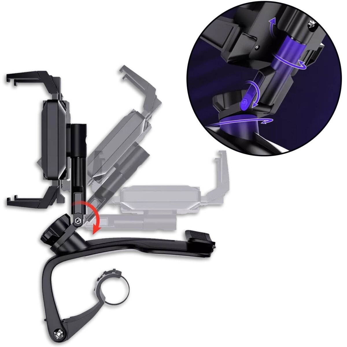 Car Mobile Phone Holder Mount Stand with 360 Degree. Stable One Hand Operational Compatible with Car Dashboard. - Image 4