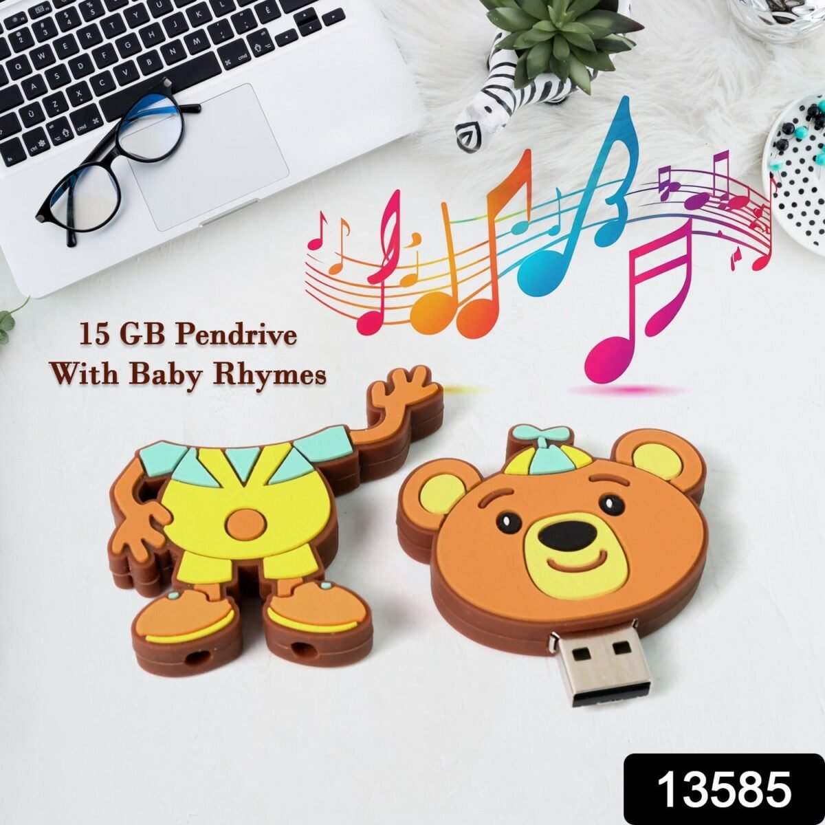 Portable Cartoon Shape Silicone USB Pen drive / Flash disk (15 GB With Baby Rhymes Song / 1 Pc) - Image 2