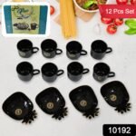 Pine Junction Ceramic Tea / cups / Mug Set With Pineapple Shape Serving Bowl  (12 Pcs set) - Image 2