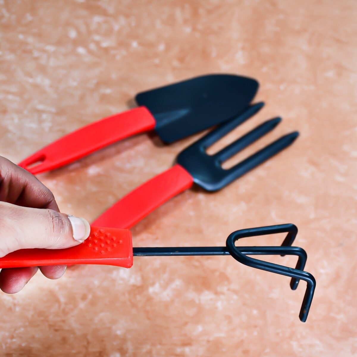 3pcs Small sized Hand Cultivator, Small Trowel, Garden Fork - Image 1