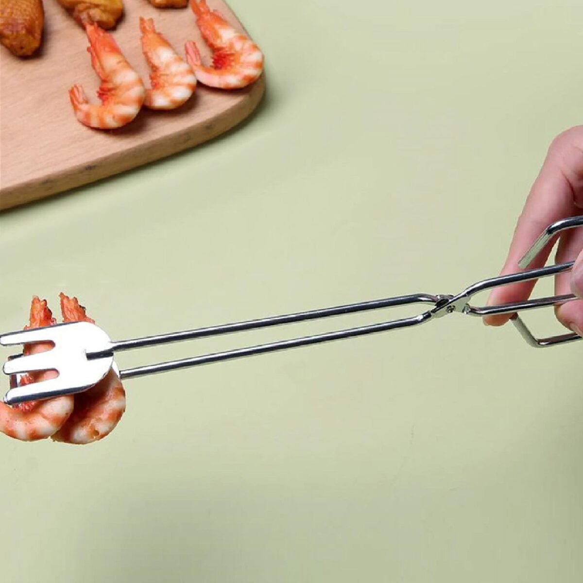 31cm Multi-Functional Metal BBQ Tongs for Serving (Clamp, Durable) - Image 1