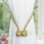 Non-Magnetic Curtain Tiebacks: Decorative Pearl Design (2 Pc, (Without Magnet Buckle) - Image 3