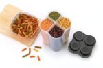 Plastic Lock Food Storage 4 Section Container Jar for Grocery, Fridge Container. - Image 4