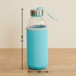 Glass Water Bottle (500 ml) With Cover - Image 5