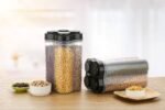Plastic Lock Food Storage 4 Section Container Jar for Grocery, Fridge Container. - Image 3