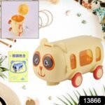 Bus Shaped Kids Water Bottle with Strap – 500ml Cute Cartoon Design With Sticker - Image 3