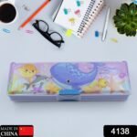 Multipurpose Cartoon Pencil Case – Double Deck Compass Box with 2 Compartments - Image 2