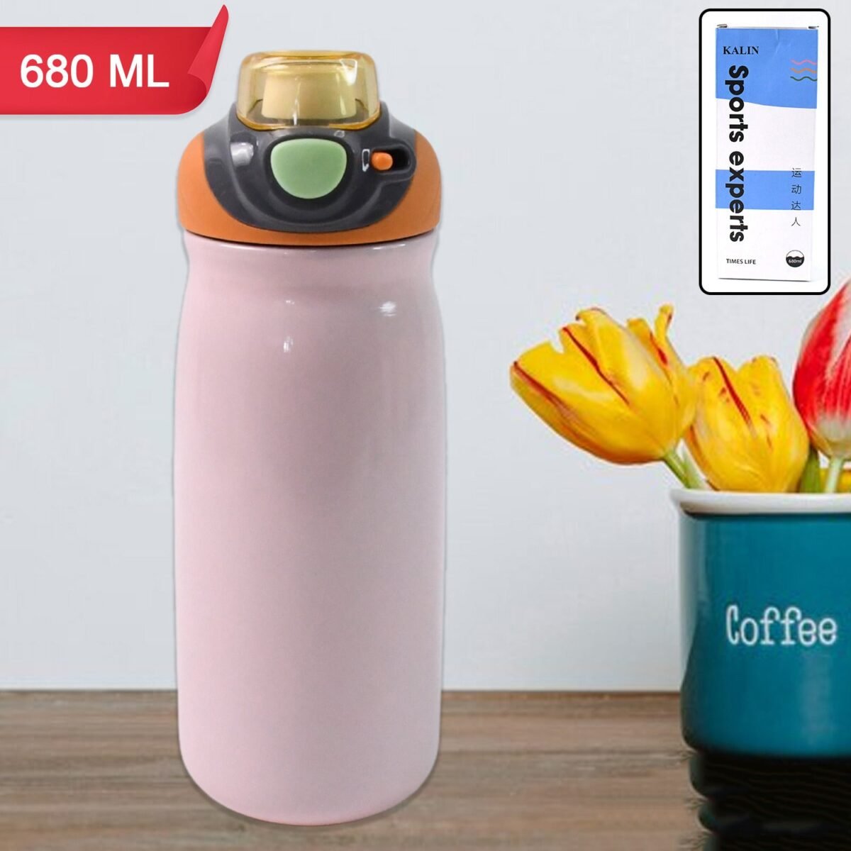 Stainless Steel Vacuum Tumbler Water Bottle (680ml) - Image 4