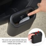 Plastic Mini Car Trash Can / Bin with Lid (1 Pc / With Brown Box) - Image 3