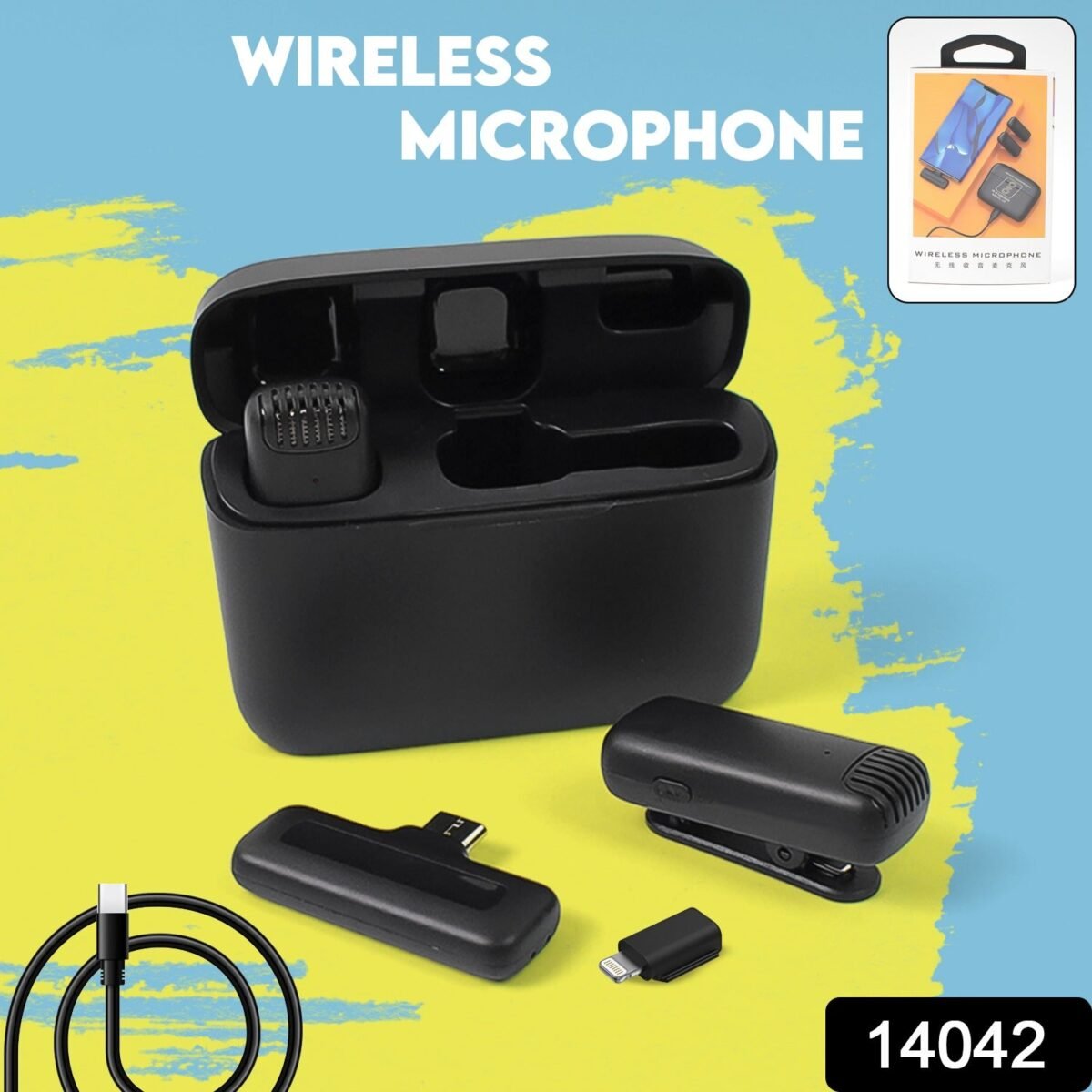 Wireless Microphones, Collar Mic for All Smart Phone / Type-C  (1 Set) - Image 2