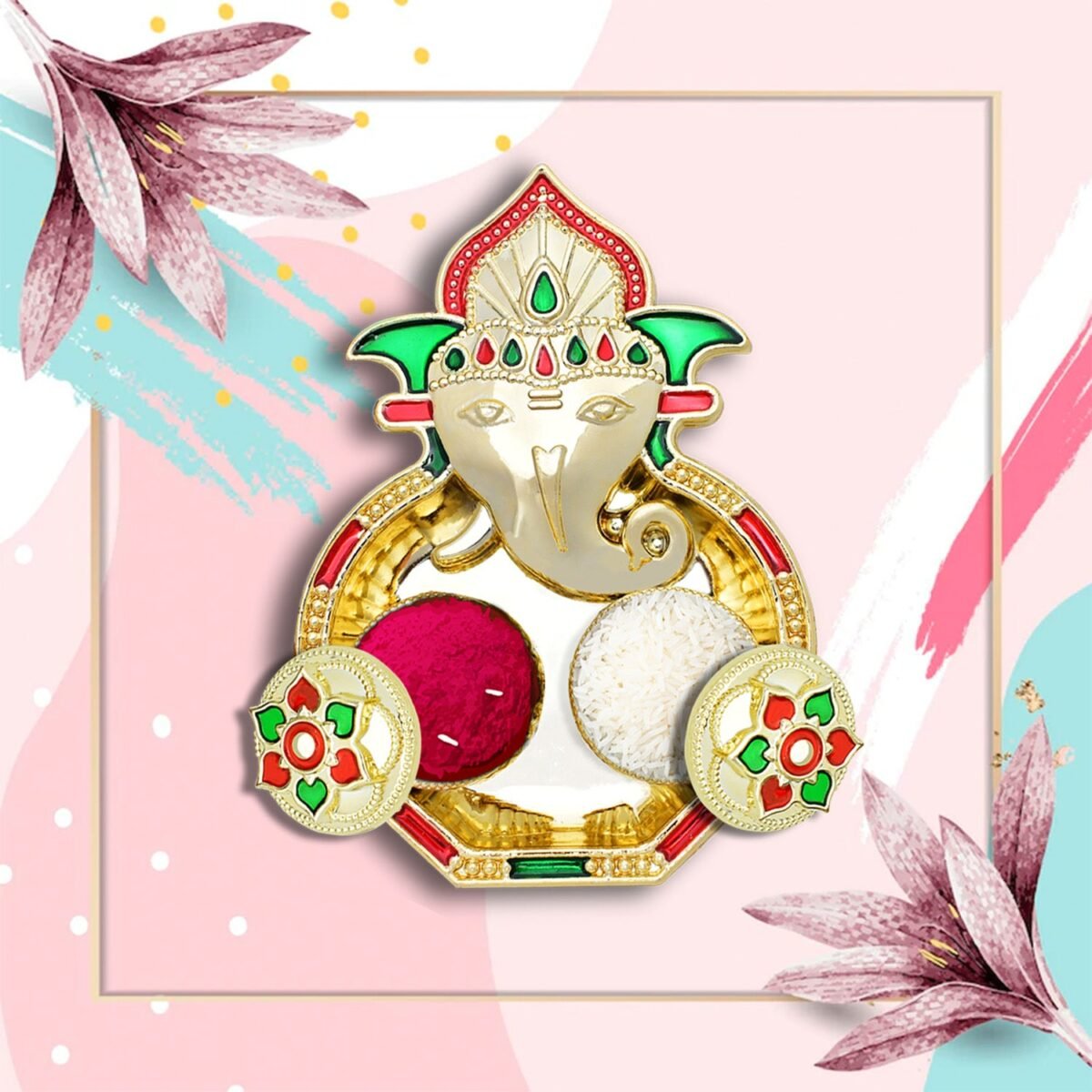 Special Puja Thali, Kumkum Thali Holder, Pooja Return Gift Diwali - Image 3