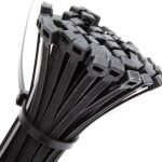 3×100 MM Nylon Self Locking Cable Ties, Heavy Duty Strong Zip Wire Tie. Pack of 100pc - Black - Image 7
