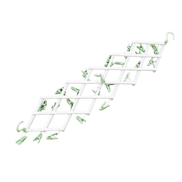Big Adjustable Clothes Hanger, Windproof Tumble Dryer, Extendable, Socks Washing Liner, Plastic Drying Rack, Sock Hanger, Foldable Hanger, Underwear Dryer with 29 Clips