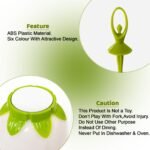 Dancing Doll Fruit Fork Cutlery Set with Stand Set of 6. - Image 7