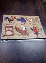 Wooden Bird Puzzle Learning Educational Board (1 Set / 28×20 Cm) - Image 7