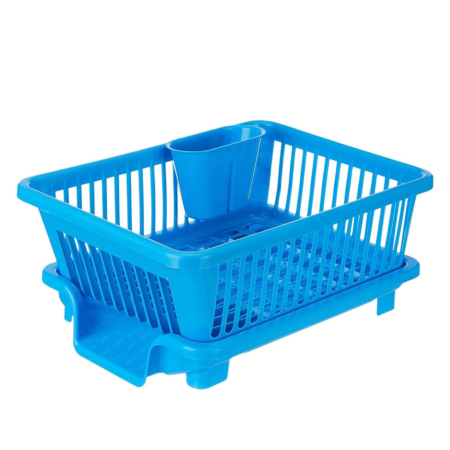 6image_0aa9c3e4-416d-4e33-96e3-c403c71fe014.jpg Plastic Sink Dish Drainer Drying Rack (With Brown Box) ( MOQ :- 6 Pc) - Image 1