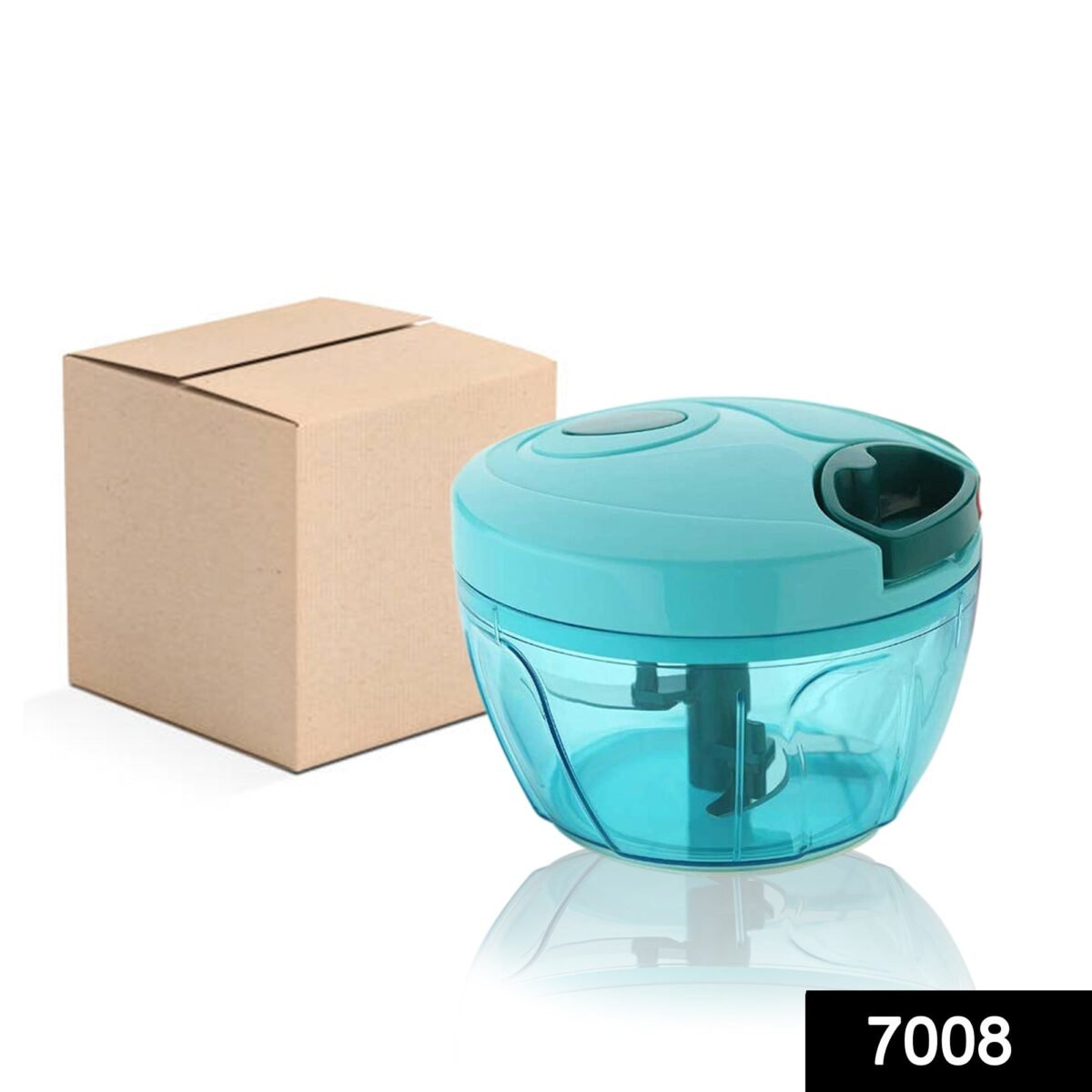 Manual Stainless Steel Blades Compact Hand Held Vegetable Chopper / Slicer (Brown Package Box) - Image 2