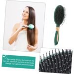 Massage Comb, Air Cushion Massage Hair Brush Ergonomic Matt Disappointment for Straight Curly Hair Cushion Curly Hair Comb for All Hair Types, Home Salon DIY Hairdressing Tool  (1 Pc), Hair accessories - Image 7