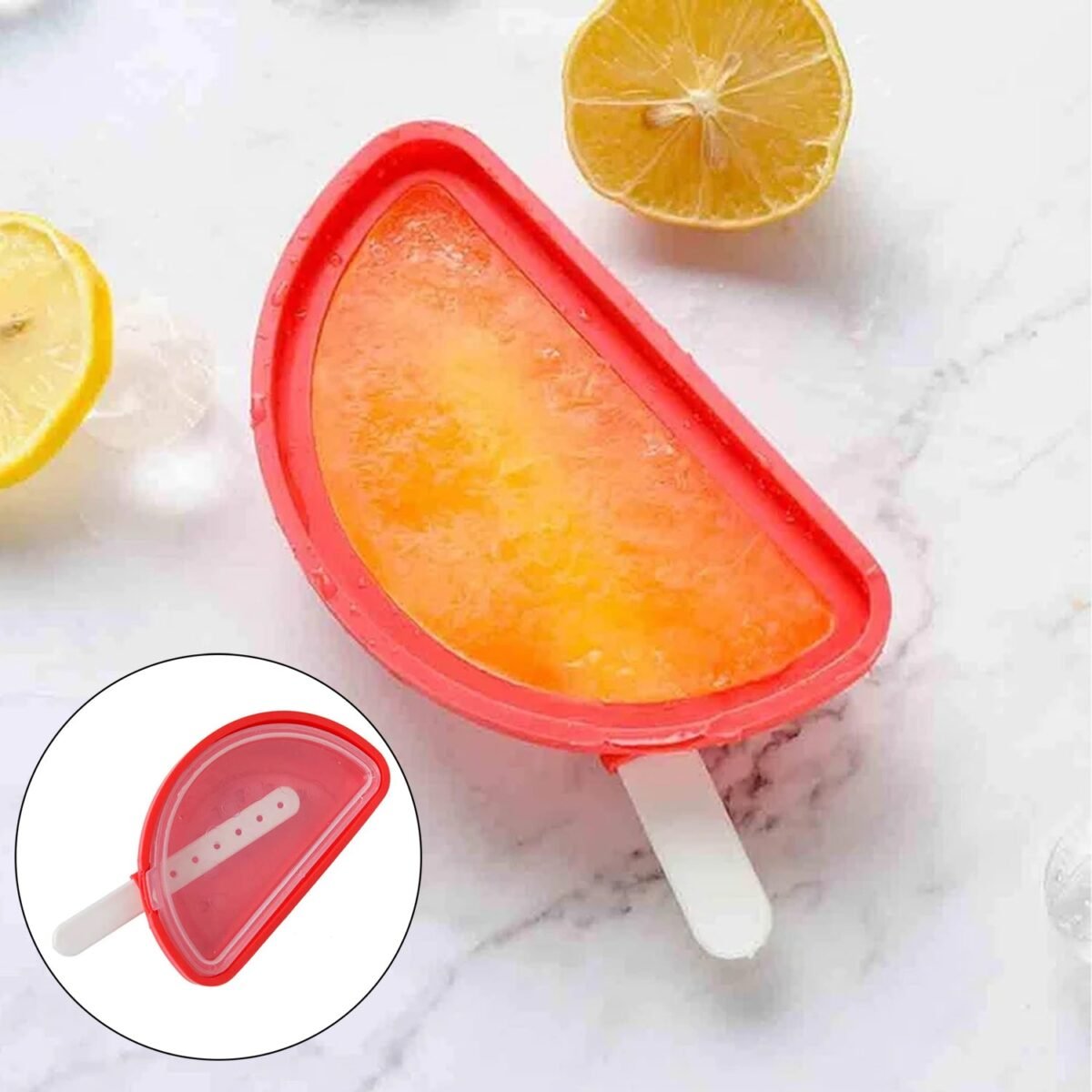 Silicone Ice Cream and Ice  Moulds - Watermelon sicle Molds, DIY Kitchen Tool for Ice Treats - Image 1