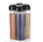 Plastic Lock Food Storage 4 Section Container Jar for Grocery, Fridge Container. - Image 6