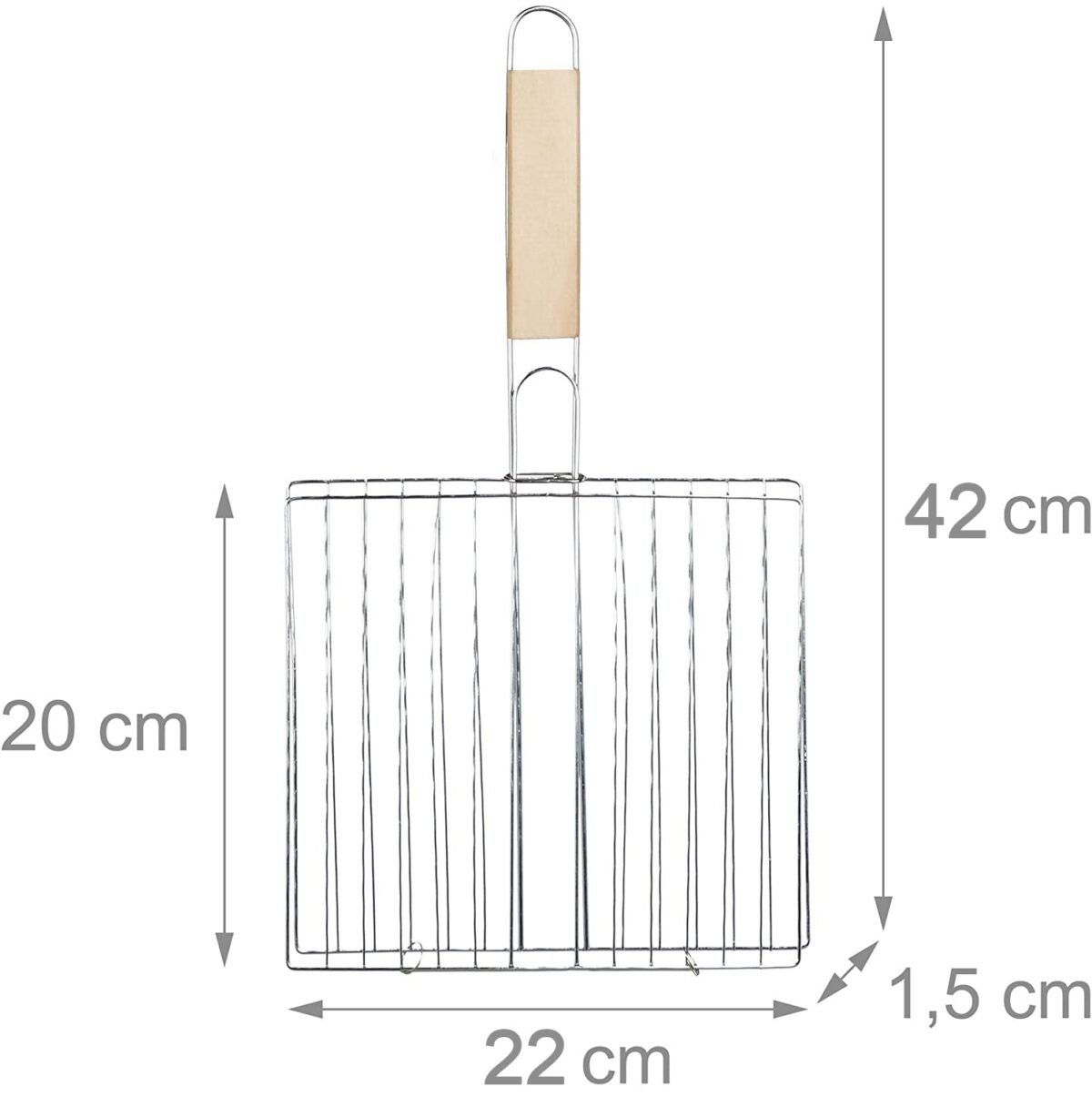 Kitchen Square Roaster Grill Barbecue Grill with Wooden Handle - Image 7