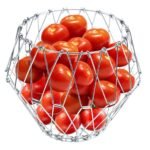 Multipurpose Fruit Basket Stainless Steel Wire Bowl Foldable Basket for Vegetable  /  Fruits  /  Dining - Image 8