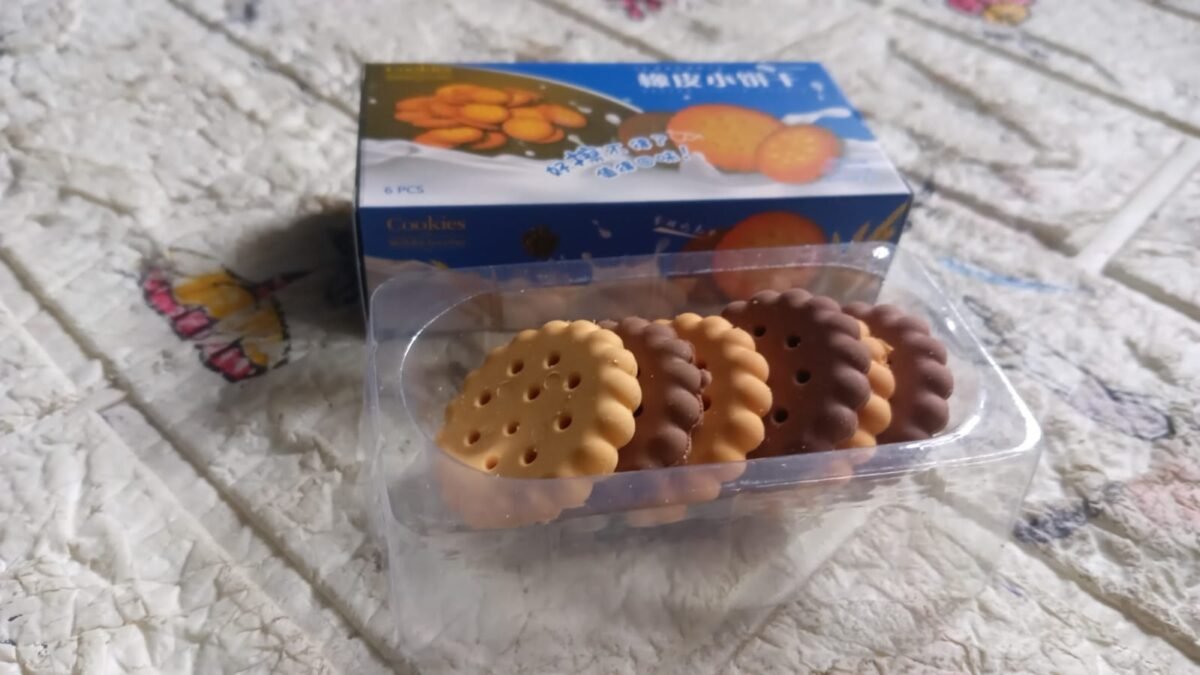 Biscuit-Shaped Erasers | Fun Rubber Stationery for Kids | Creative Birthday Gift Toy (6 Pcs Set) - Image 8
