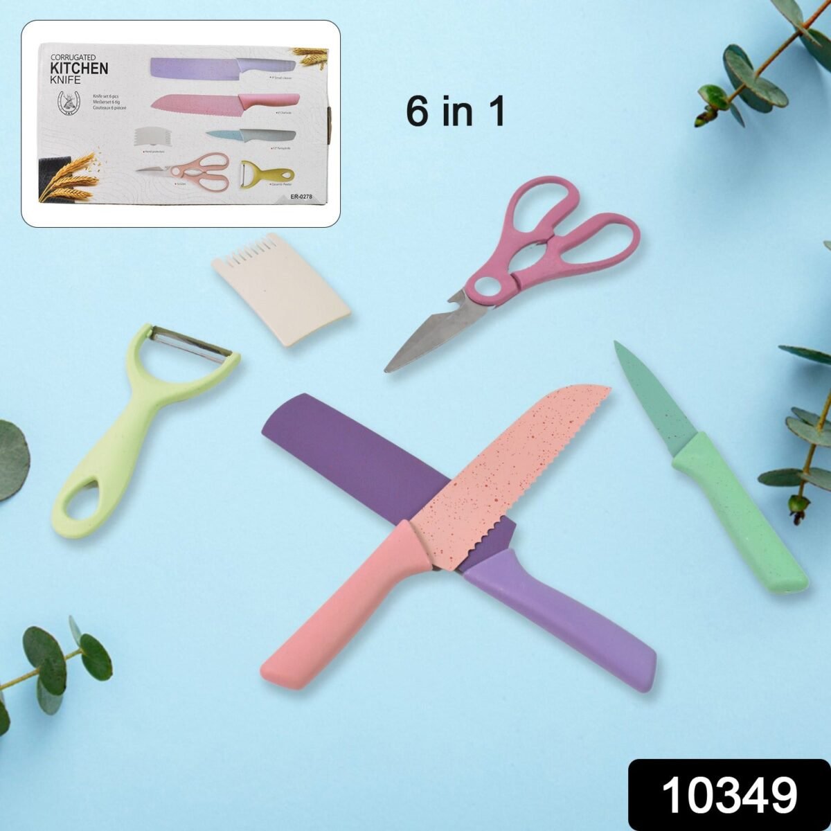 Professional Colorful Kitchen Knives Set (6 Pcs Set) - Image 2