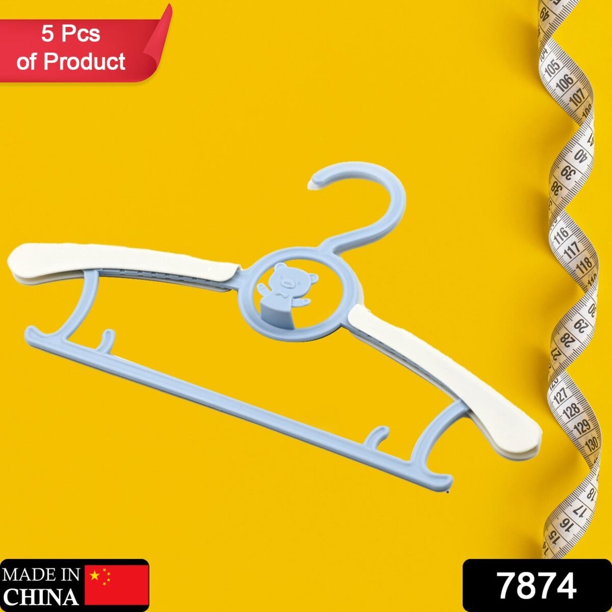 Large Adjustable Plastic Dress Hangers – Space-Saving & Lightweight (5 Pc) - Image 2