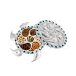 Multipurpose 7 Compartment Dry Fruit Serving Rotating Tray ,Chocolate, Snacks Storage Box, Masala Box - Image 4