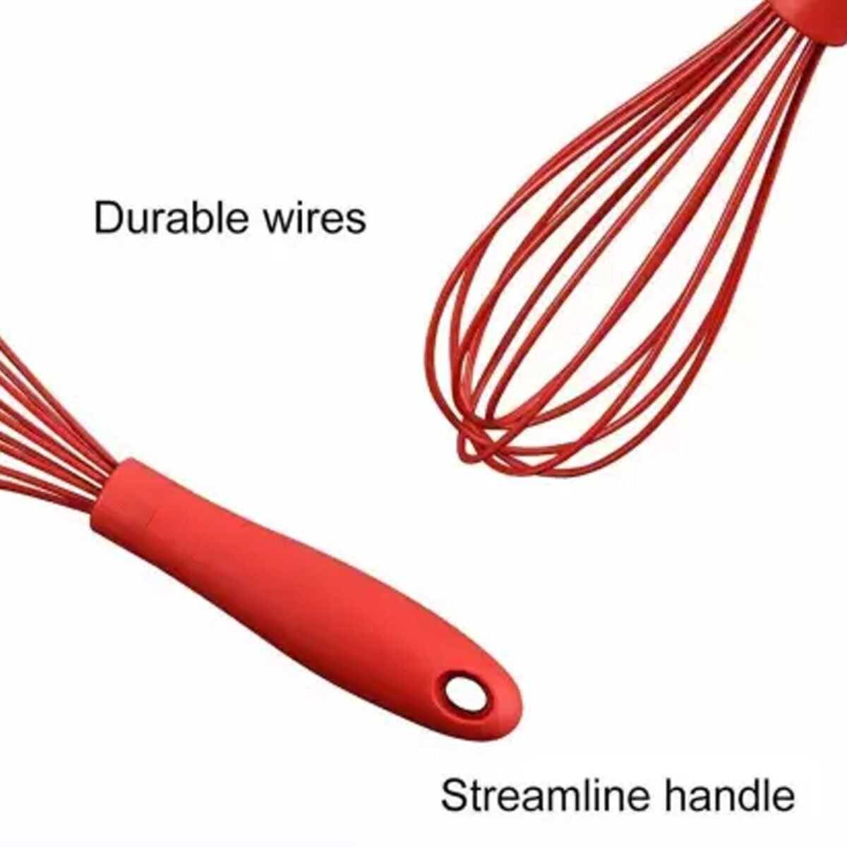 Manual Whisk Mixer Silicone Whisk, Cream Whisk, Flour Mixer, Rotary Egg Mixer, Kitchen Baking Tool. - Image 8
