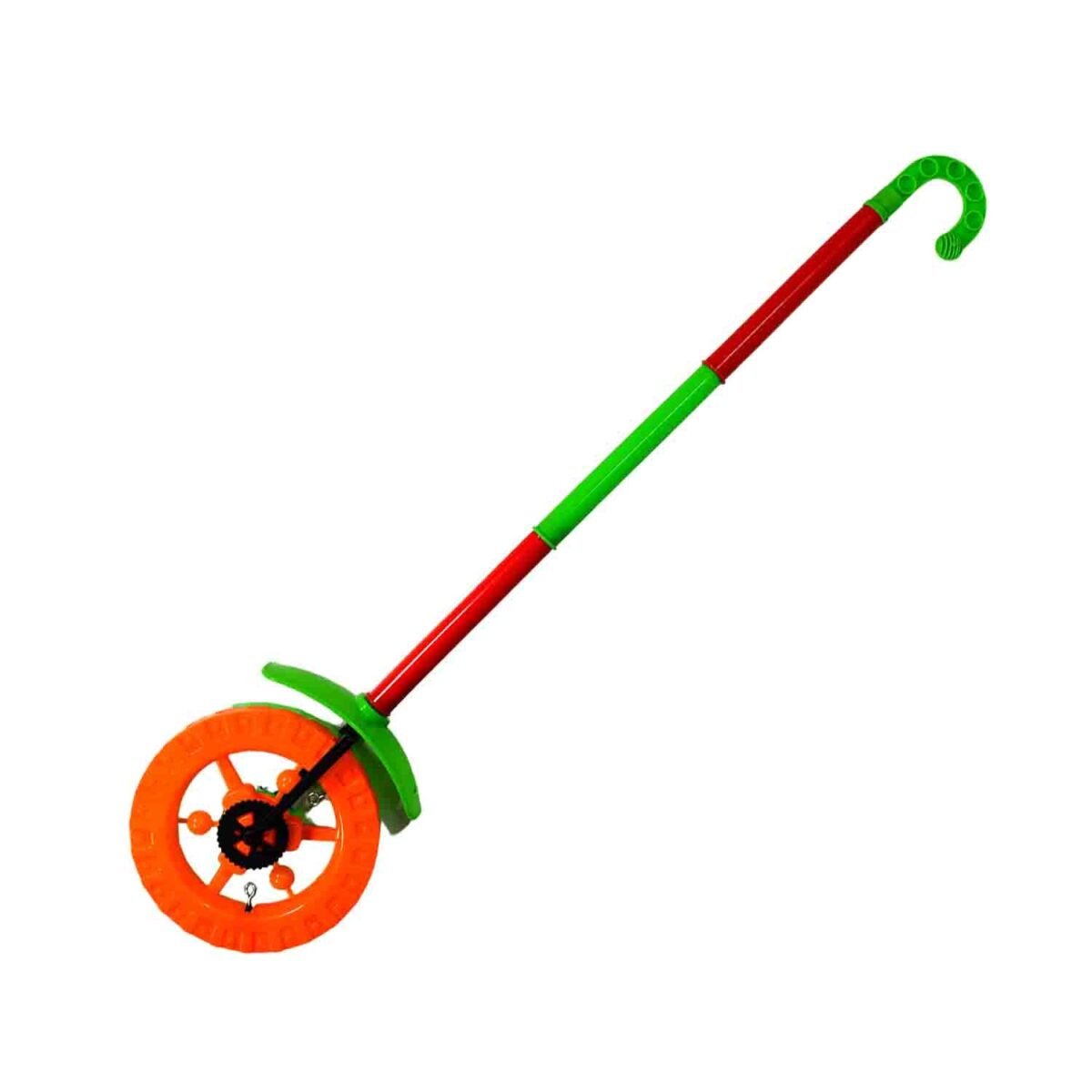 Plastic Single Wheel Push Run toy with handle and two lights on wheel. push toy for Kids. - Image 4