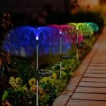 Solar Outdoor Lights – 7-Color Waterproof Jellyfish Like Firework Home Decor (2pcs) - Image 5