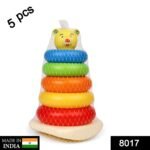 Plastic Baby Kids Teddy Stacking Ring Jumbo Stack Up Educational Toy 5pc - Image 7