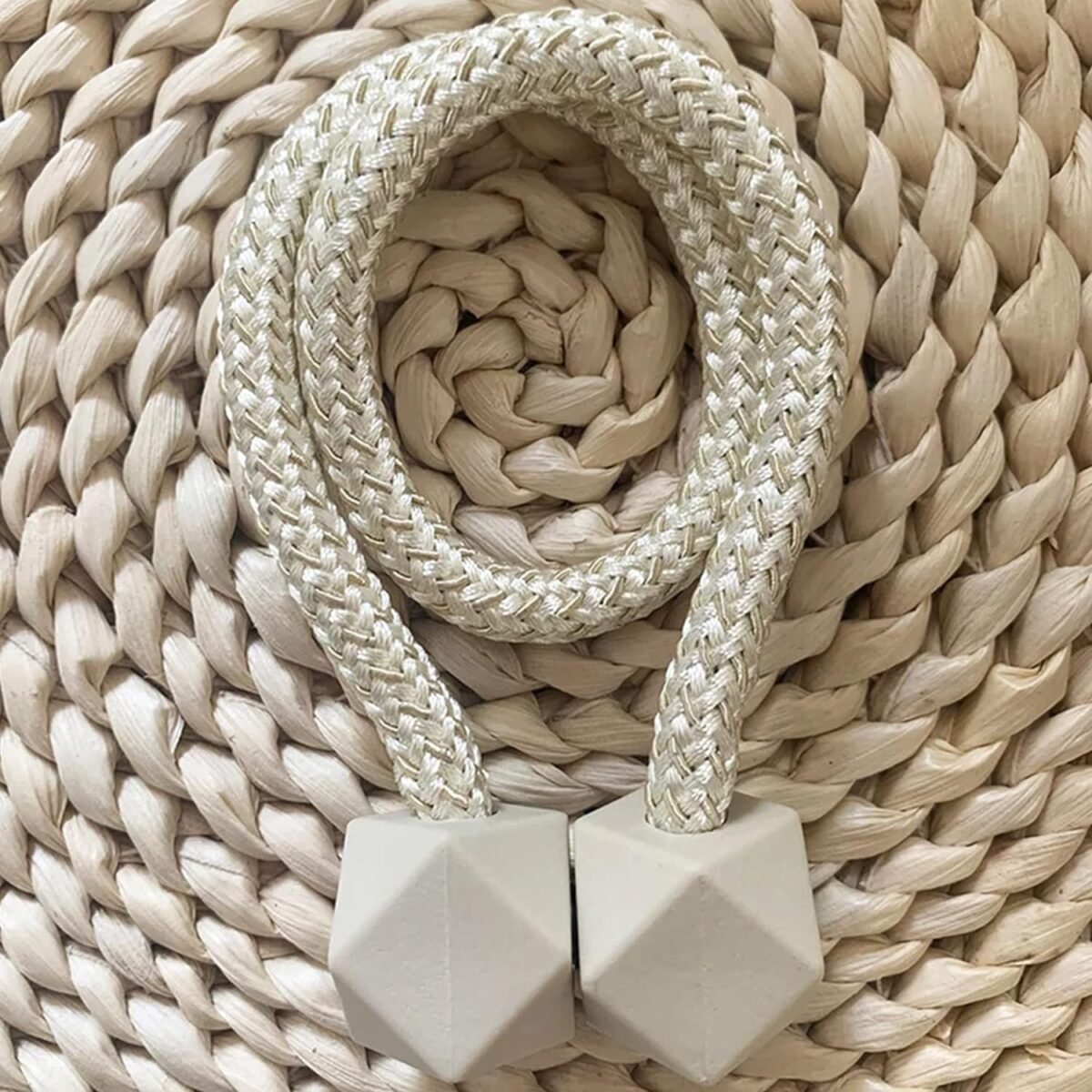 Non-Magnetic Curtain Tiebacks: Decorative Pearl Design (2 Pc, (Without Magnet Buckle) - Image 2