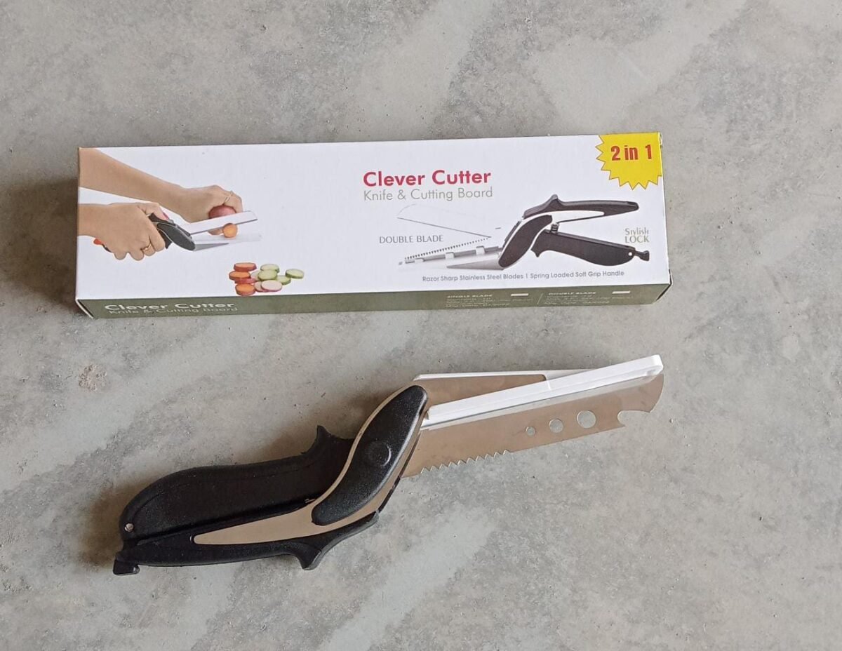 Stainless Steel 4 in 1 Clever Cutter, Black - Image 1