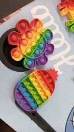 MIX PATTERN RAINBOW COLOR PUSH  BUBBLE FIDGET SENSORY TOY (ONLY 1PC) - Image 8