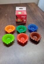 Silicone Diya for Diwali Attractive Design Colourful Diya Combo (6 Pcs Set) - Image 9