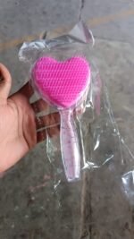 Heart Shape Hair Brush Massage Shower Comb (1 Pc), Hair accessories - Image 7