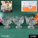 Glass Ice Cream Bowls Glass Dessert Cups for Sundae (6 pcs / 120ml) - Image 2