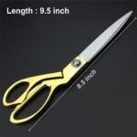 Stainless Steel Tailoring Scissor Sharp Cloth Cutting for Professionals (9.5inch) (Golden) - Image 3