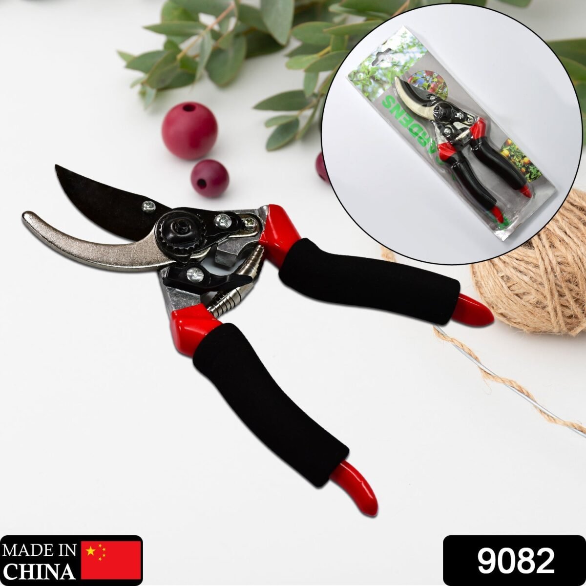 21Cm Red GARDEN SHEARS SHARP CUTTER PRUNERS SCISSOR, PRUNER. - Image 2
