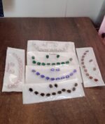 Diamond Necklace and Earrings Set (1 Set / Mix Color) - Image 7