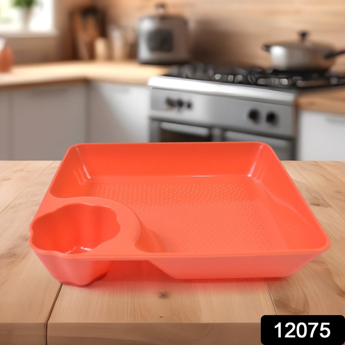 Plastic Plates with Dipping Saucer & Round Dip Part (1 Pc / 18×16 Cm / 1 Pc) - Image 2