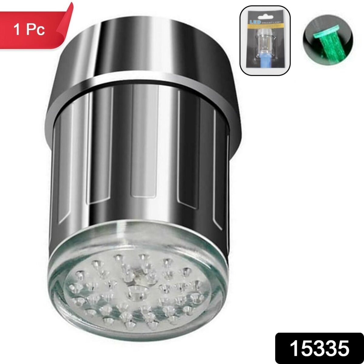 Multi Colors Changing LED Light Stream Faucet Tap Adapter (1 Pc) - Image 2