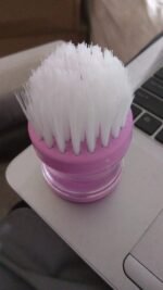 Plastic Wash Basin Brush Cleaner with Liquid Soap Dispenser (Multicolour) - Image 7