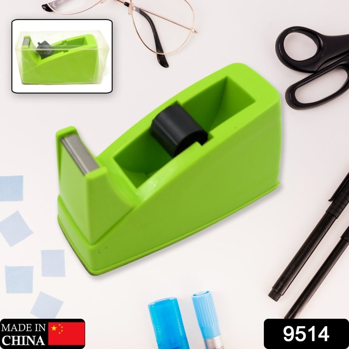 Plastic Tape Dispenser Cutter – Heavy Duty Stationary Tape Cutter for Home, Office, School Use (1 Pc / 515 gm) - Image 2