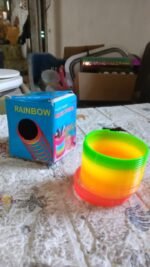 Rainbow Slinky Spring Toy – Compact, Portable Fun Toy for Kids & Adults, Great for Birthdays (1 Pc) - Image 8