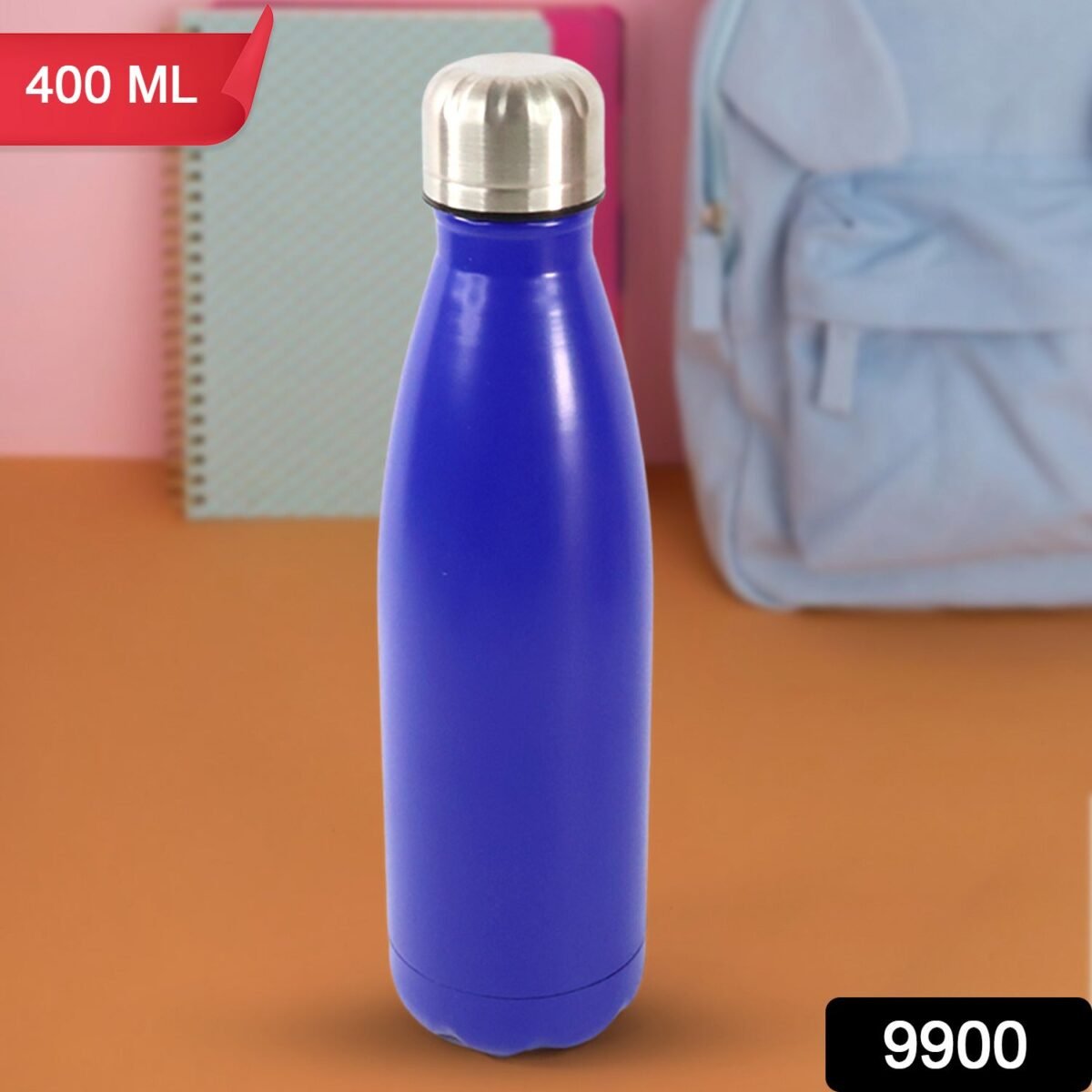 Stainless Steel Single Wall Water Bottle 400ml approx - Image 2